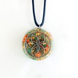 Seed of Life Green Pendant